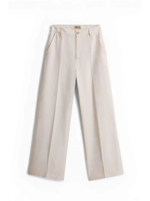 LYOCELL LINEN PANTS WOOLRICH | CFWWTR2025FRUT30438743 MILKY CREAM